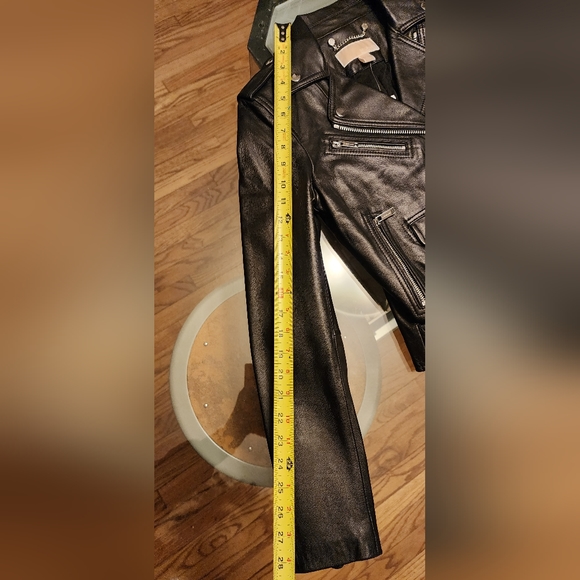 NWT Michael Kors Black Leather Moto Motorcycle Jacket Size Small - Picture 13 of 16